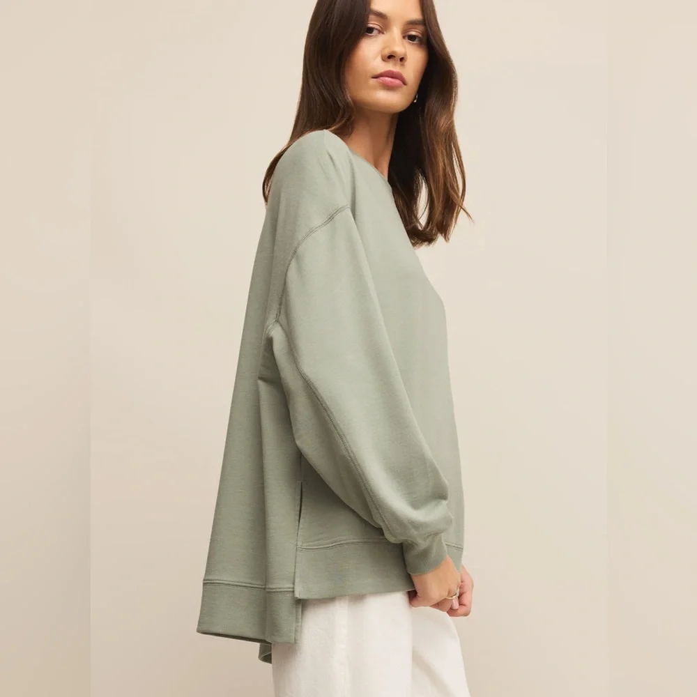 Z SUPPLY Ombre Weekender Pullover L Oversized Cozy - Picture 2 of 7